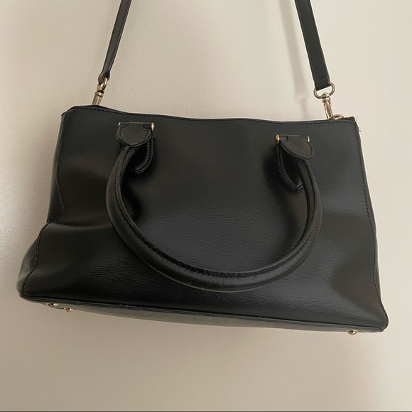 LAUREN RLL RALPH LAUREN black CROSSBODY / HAND LEATHER BAG. - Picture 4 of 13